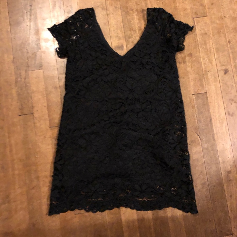 BB Dakota black floral lace dress